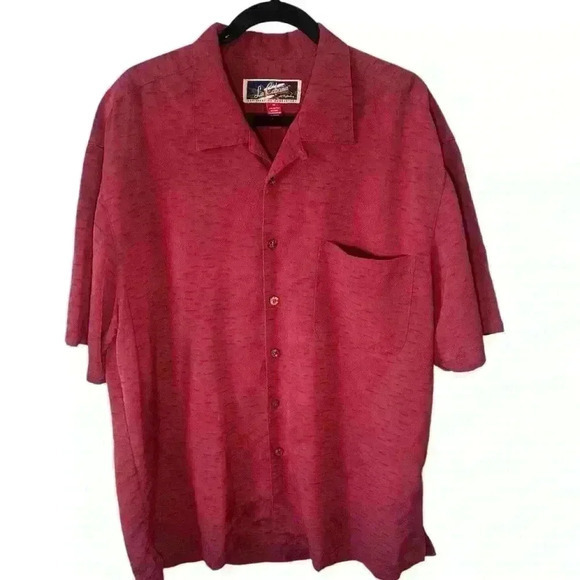 La Cabana Red Button-Up Hawaiian Shirt Sz XL Short Sleeve Relax Fit 100%‎ Rayon - Picture 1 of 6